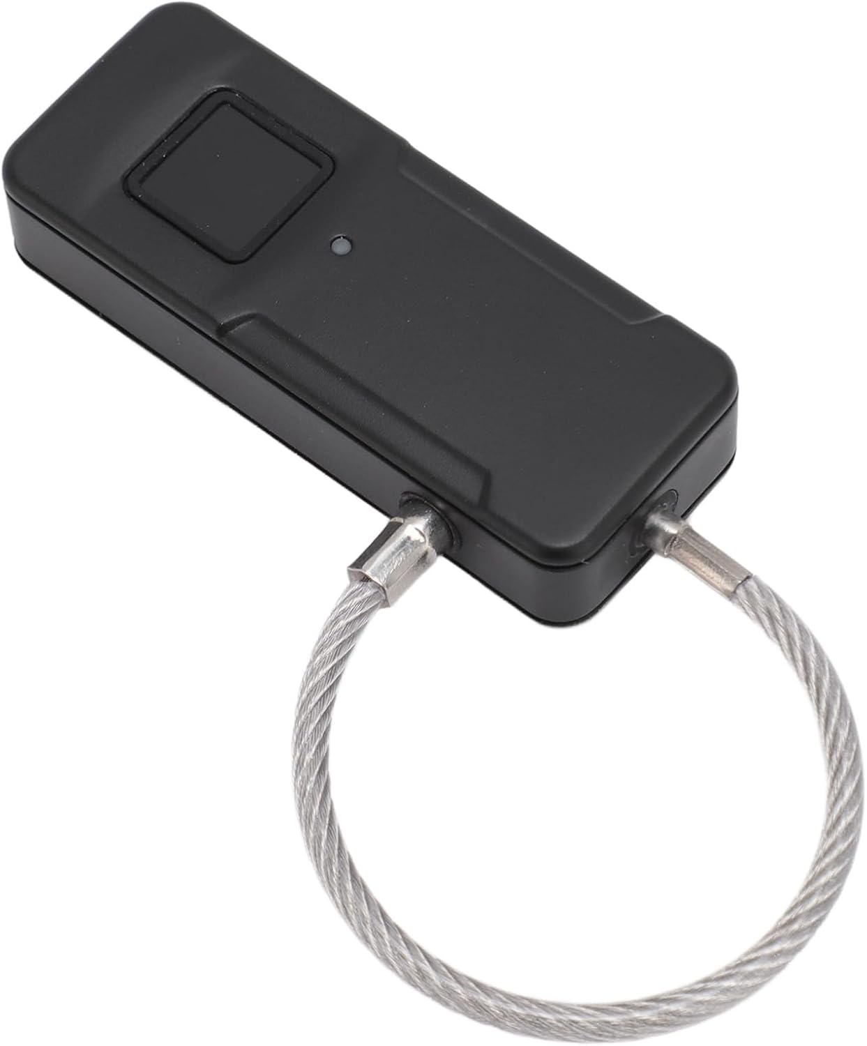 Yunseity Metal Biometric Padlock with USB Charging and Fast Fingerprint Matching - Secure Locker with 10 Sets of Fingerprints (Black)