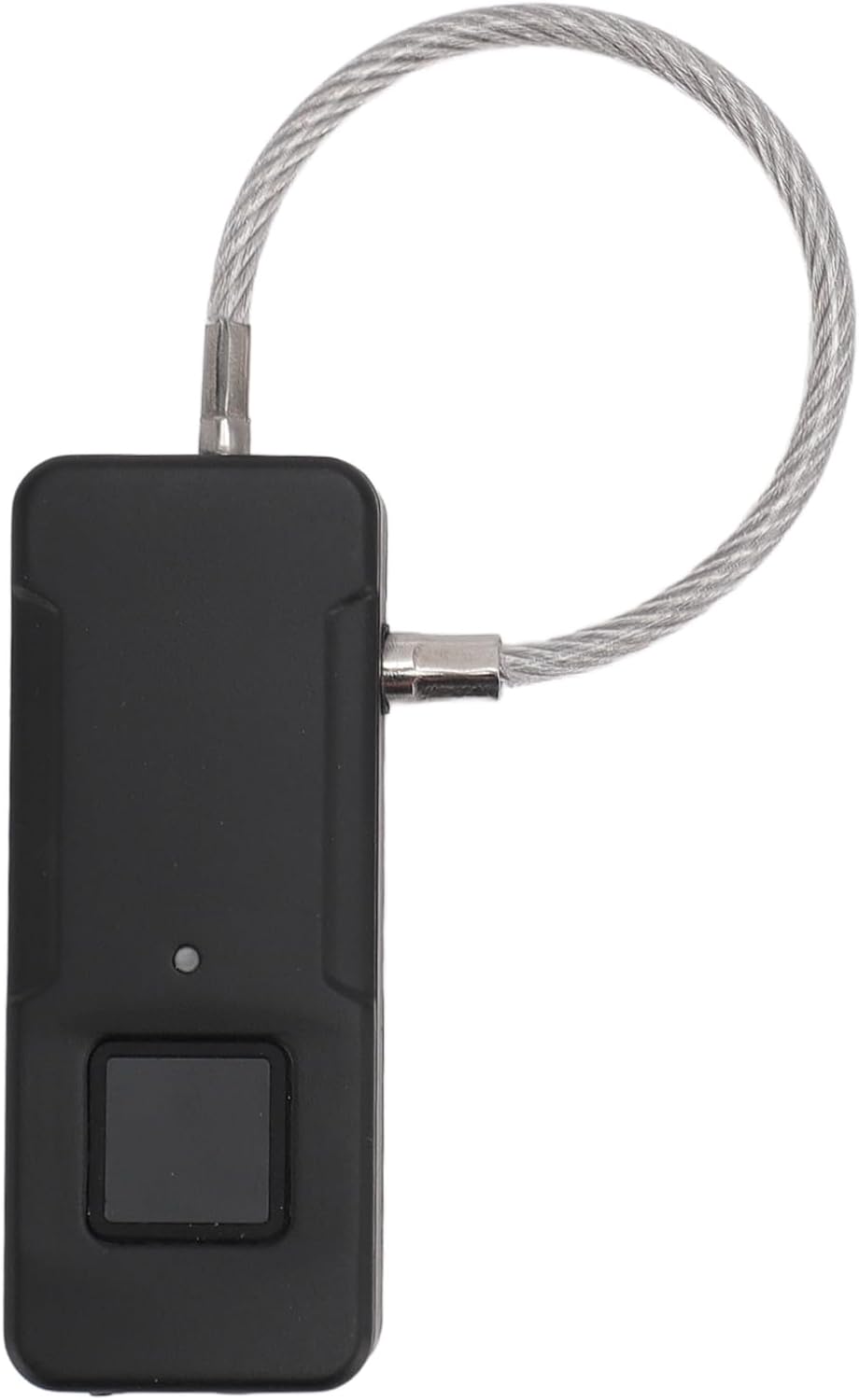 Yunseity Metal Biometric Padlock with USB Charging and Fast Fingerprint Matching - Secure Locker with 10 Sets of Fingerprints (Black)