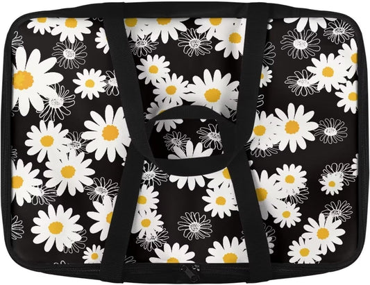 Yuresuae Daisies Print Insulated Casserole Carrier - Waterproof 9x13 Foil Pan Holder with Carrying Straps - Hot/Cold Food Transport