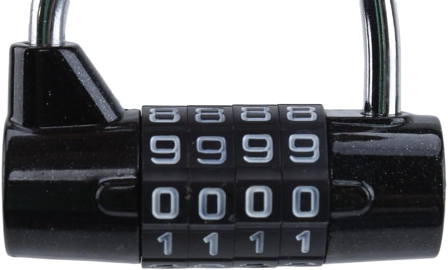 Zaoalife 4 Dial Combination Padlock for Gym and Travel - Secure Zinc Alloy Code Lock