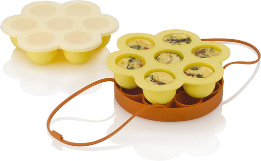 Zavor Silicone Egg Lover's Set | 2-pack Egg Bites Molds + Cooking/Egg Rack for Pressure Cookers, Instant & Stock Pots | BPA-free & Non-scratch Cooker Accessories