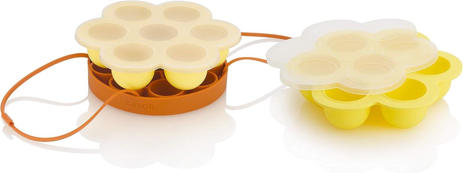 Zavor Silicone Egg Lover's Set | 2-pack Egg Bites Molds + Cooking/Egg Rack for Pressure Cookers, Instant & Stock Pots | BPA-free & Non-scratch Cooker Accessories
