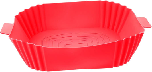 Zerodeko Multi Cooker Air Fryer Pan with Non-Stick Baskets for Oven and Stove - Red Macaron Pot Cookware