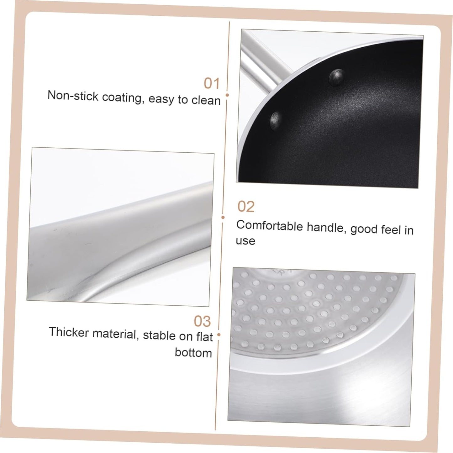 Zerodeko Nonstick Steak Skillet with Lid - 1 PC Aluminum Alloy Frying Pan for Cooking, Baking, and Grilling