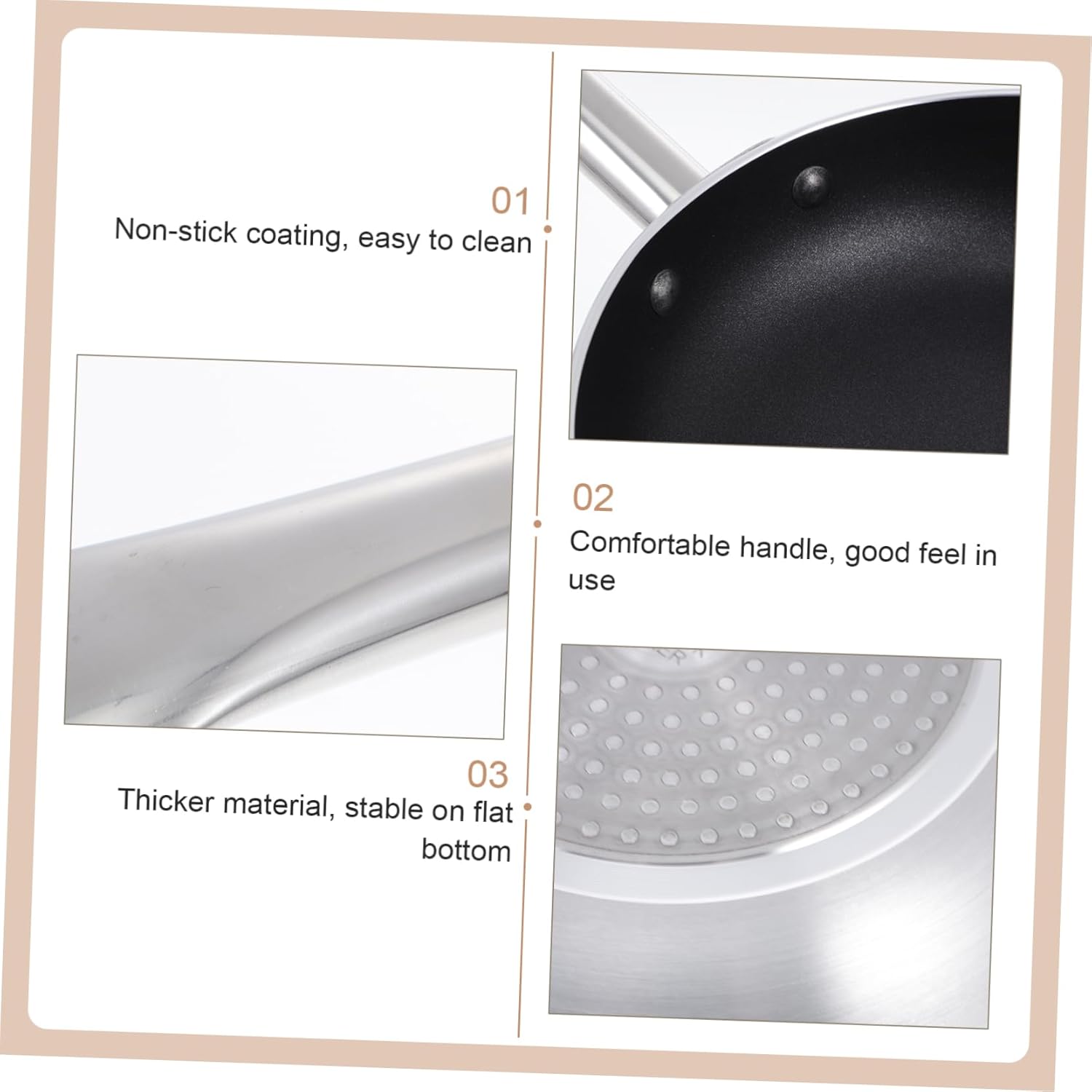 Zerodeko Nonstick Steak Skillet with Lid - 1 PC Aluminum Alloy Frying Pan for Cooking, Baking, and Grilling