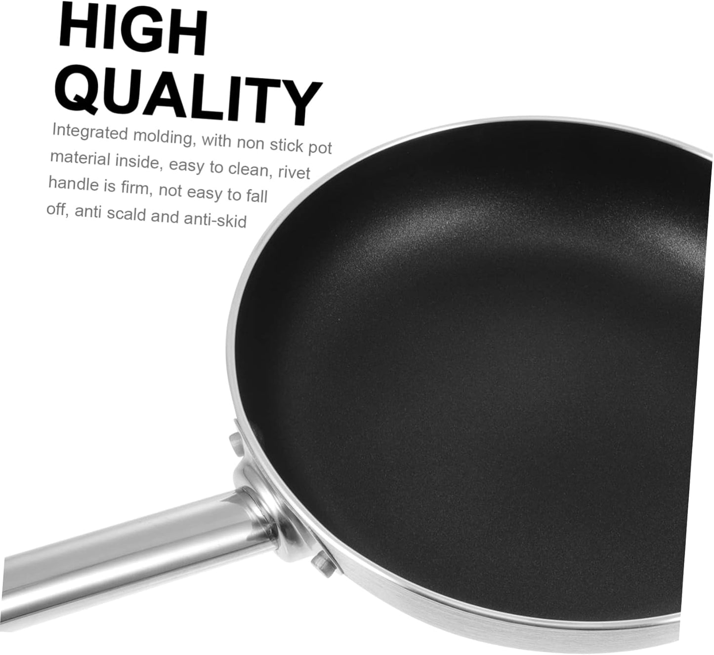 Zerodeko Nonstick Steak Skillet with Lid - 1 PC Aluminum Alloy Frying Pan for Cooking, Baking, and Grilling