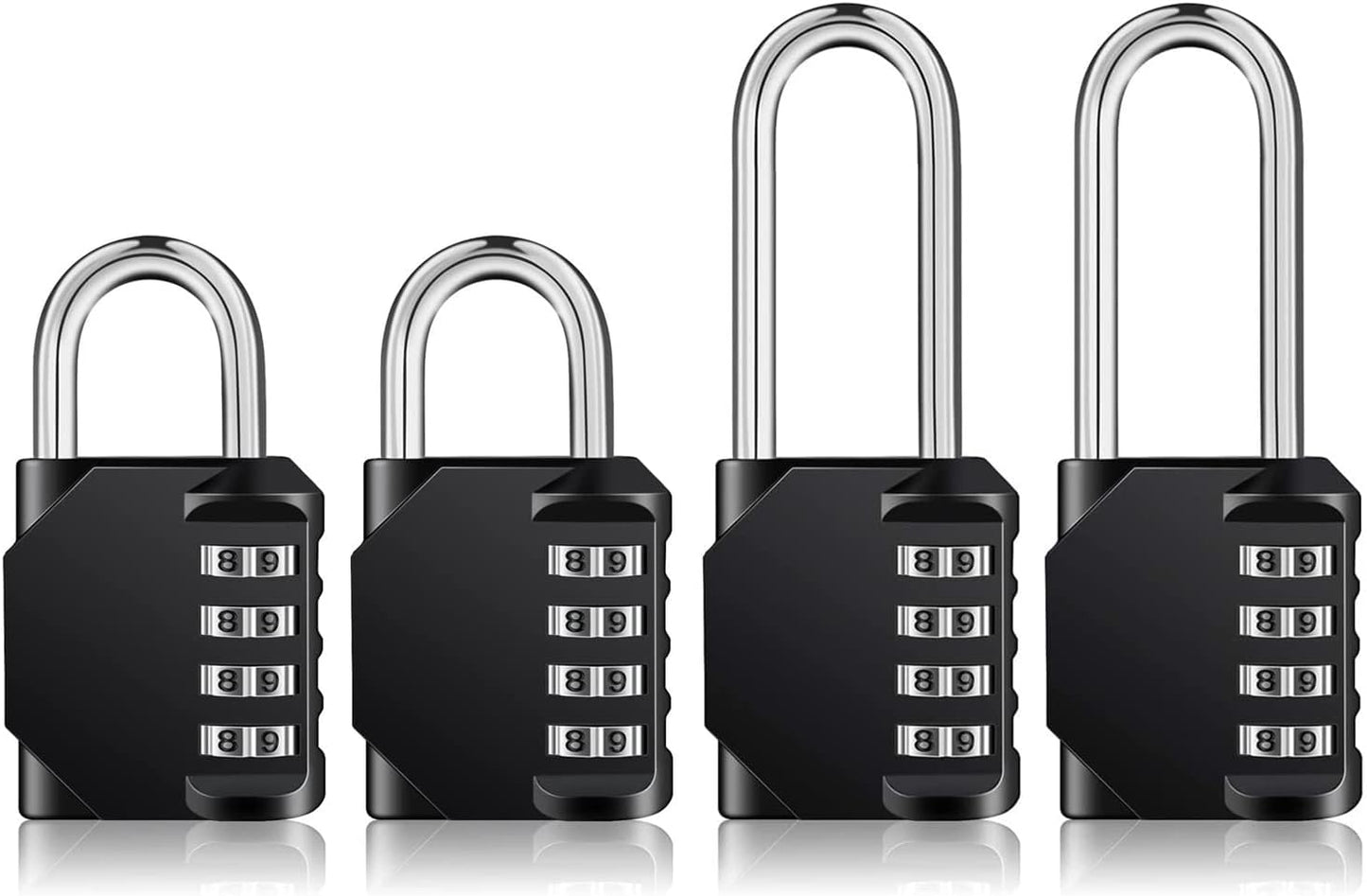 ZHEGE Combination Lock Outdoor, 4 Digit Resettable Weatherproof Combination Padlock for Gym, School, Gates, Doors, Hasps Storage