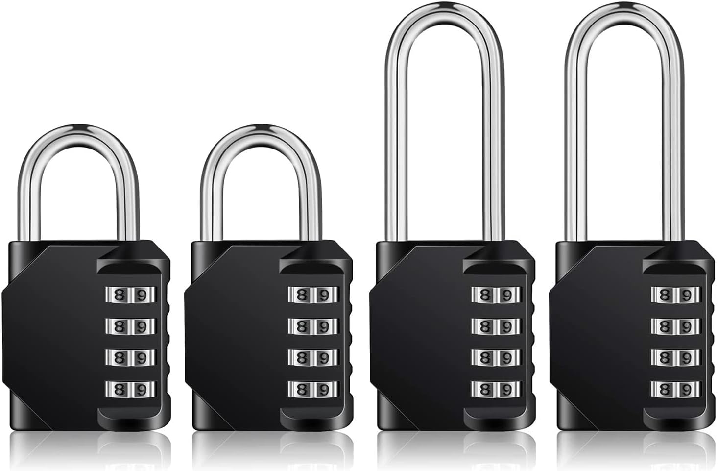 ZHEGE Combination Lock Outdoor, 4 Digit Resettable Weatherproof Combination Padlock for Gym, School, Gates, Doors, Hasps Storage