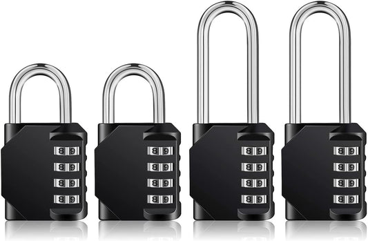 ZHEGE Combination Lock Outdoor, 4 Digit Resettable Weatherproof Combination Padlock for Gym, School, Gates, Doors, Hasps Storage