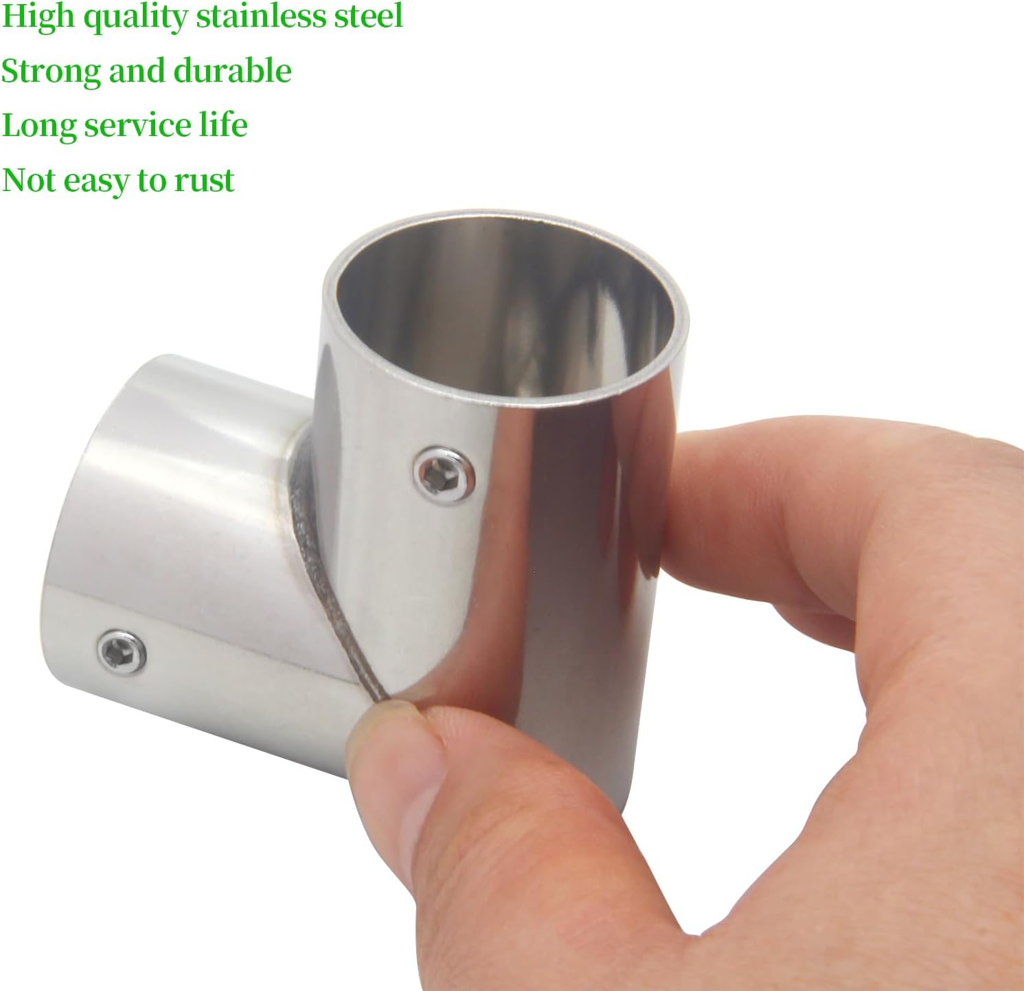 ZHSLDQ 4 Sets of 90 Degree Angle Elbow Pipe Connectors, 2-Way Metal Elbow Connector for 2-Way L-Shape Pipe Clamps (for 1" or 25.4 mm OD, Silver)