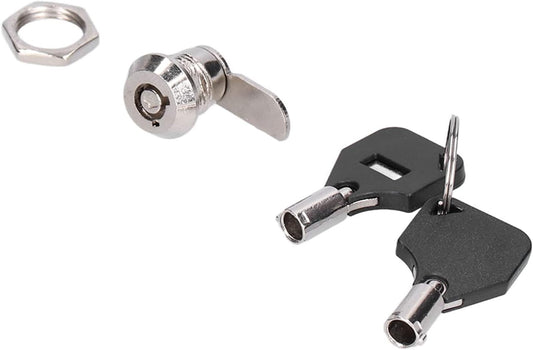 Zinc Alloy Cabinet Cam Lock with 2 Keys for Furniture, Vending Machines, Computers, Closet Doors, and Drawers