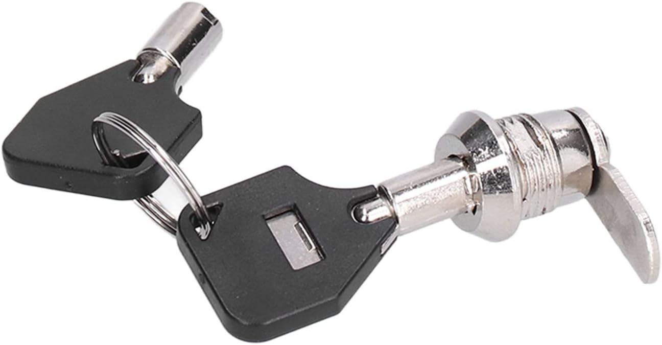 Zinc Alloy Cabinet Cam Lock with 2 Keys for Furniture, Vending Machines, Computers, Closet Doors, and Drawers