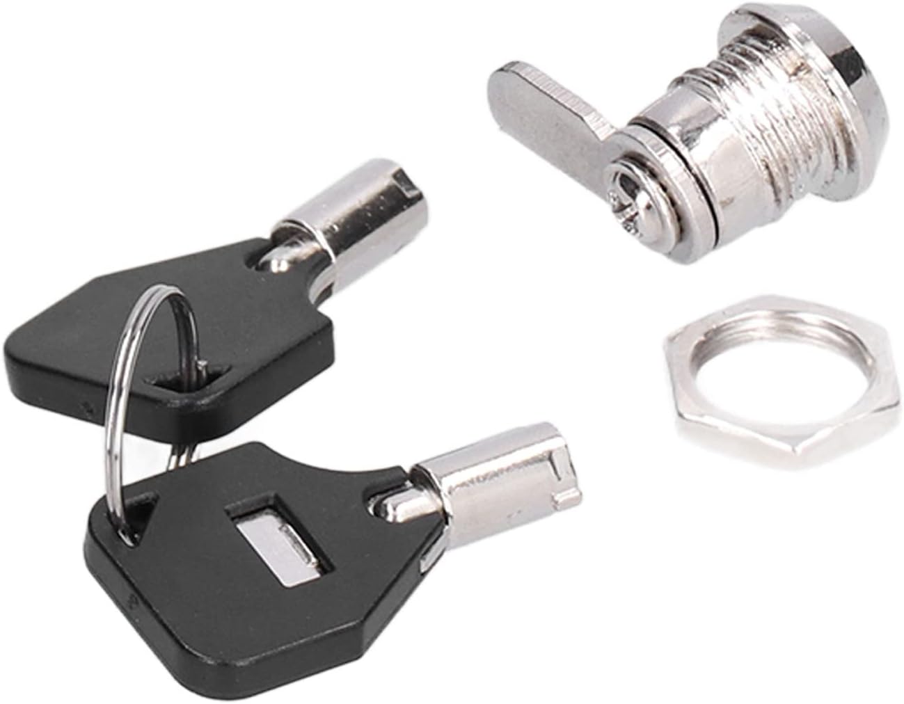 Zinc Alloy Cabinet Cam Lock with 2 Keys for Furniture, Vending Machines, Computers, Closet Doors, and Drawers