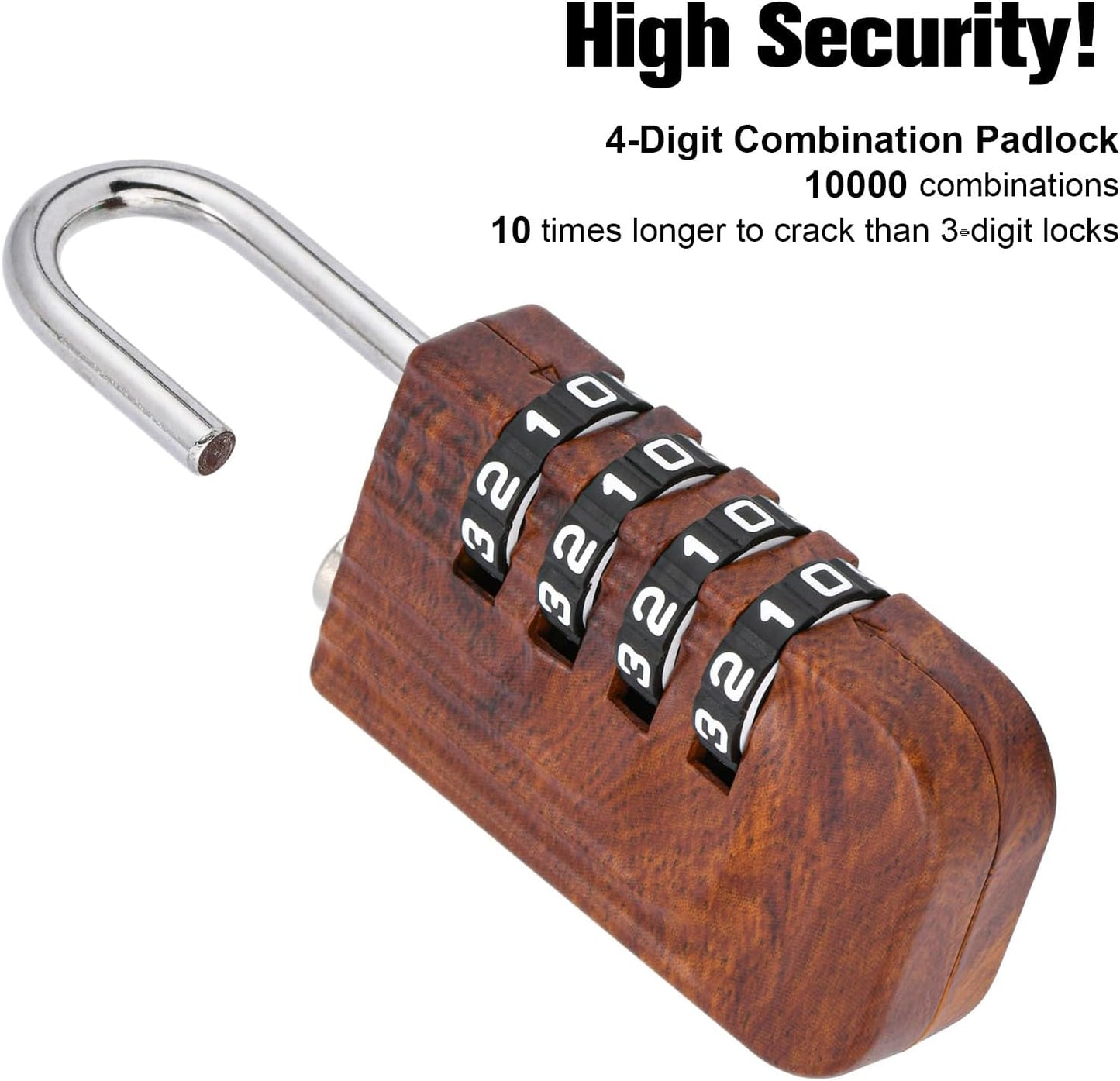 Zinc Alloy Small Keyless Padlock Set for Gym, Luggage, School, and Wallet - 1 Combination and 1 Heart Shaped Smart Padlock