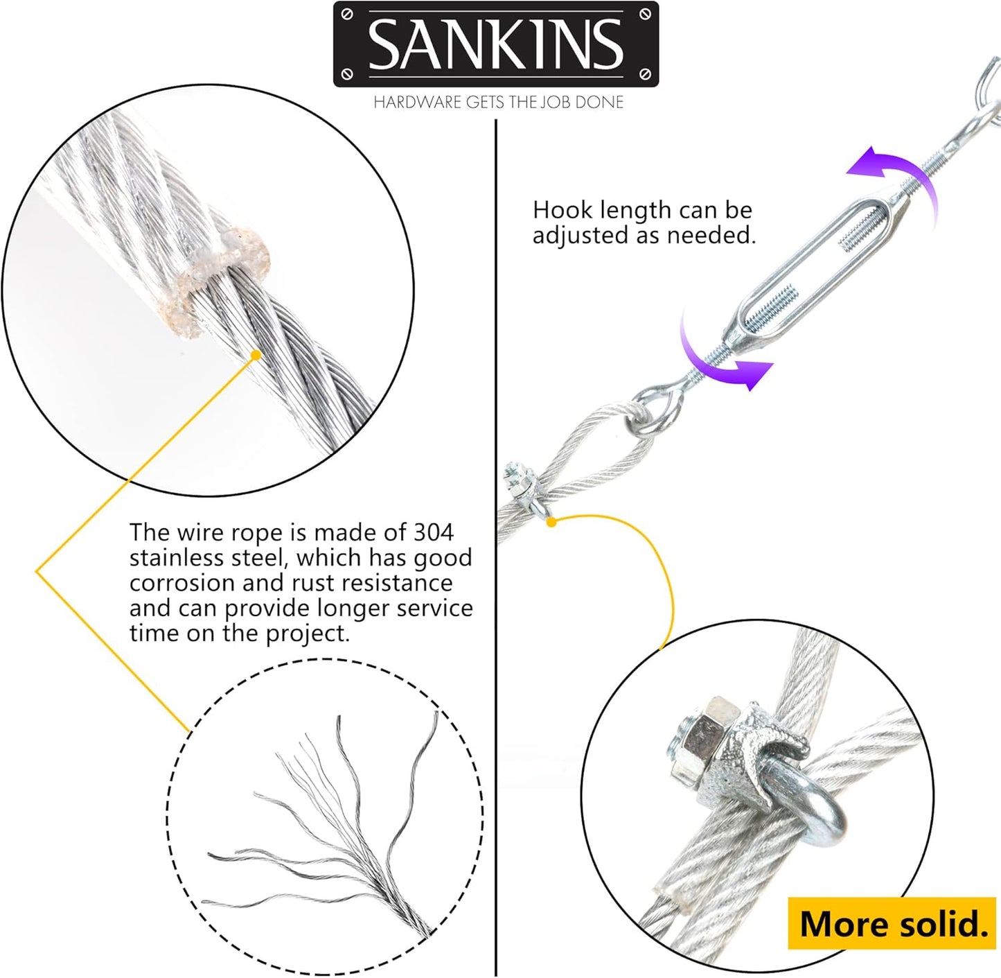 Zinc Steel Gate Hardware Kit for Interior and Exterior Gates to Prevent Sagging
