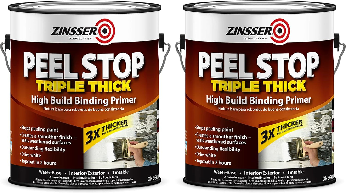 Zinsser 260924-2PK Peel Stop Triple Thick Binding Primer - Gallon Size, Clear - 2 Pack Offer