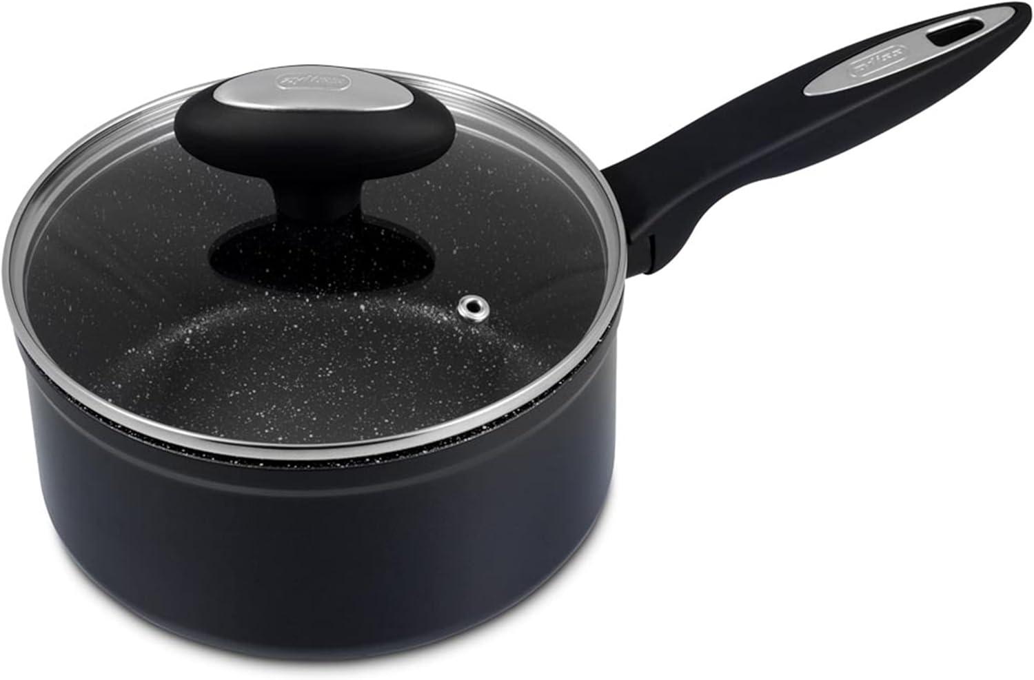 Zyliss Small Nonstick Saucepan with Glass Lid - 2.7 Quarts - Scratch-Resistant & Dishwasher-Safe Cooking Pot