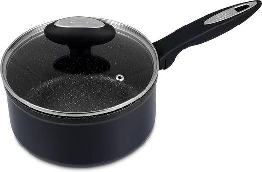 Zyliss Small Nonstick Saucepan with Glass Lid - 2.7 Quarts - Scratch-Resistant & Dishwasher-Safe Cooking Pot