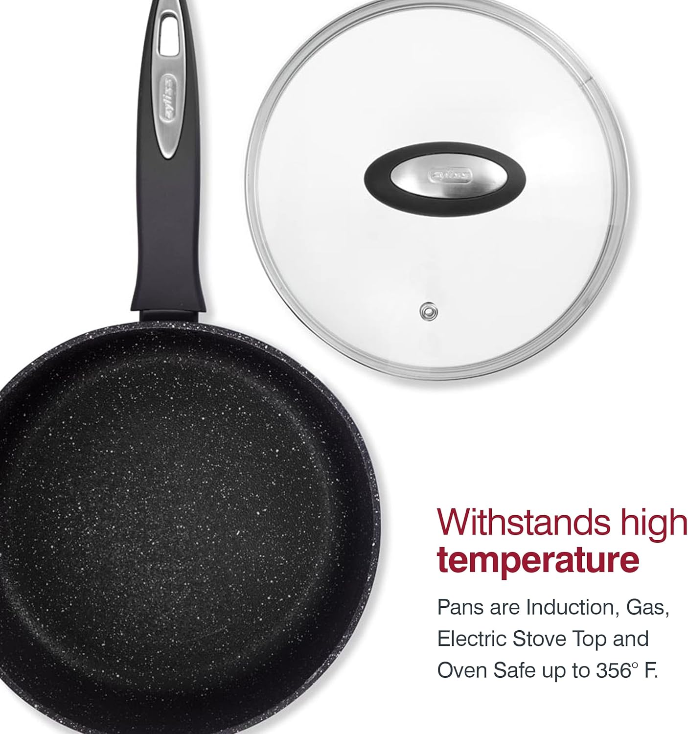 Zyliss Small Nonstick Saucepan with Glass Lid - 2.7 Quarts - Scratch-Resistant & Dishwasher-Safe Cooking Pot